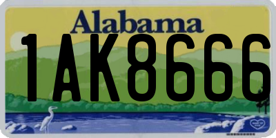 AL license plate 1AK8666