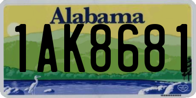 AL license plate 1AK8681