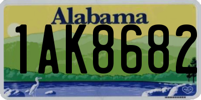 AL license plate 1AK8682