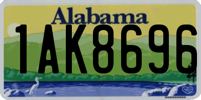 AL license plate 1AK8696