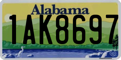 AL license plate 1AK8697