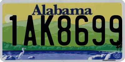 AL license plate 1AK8699