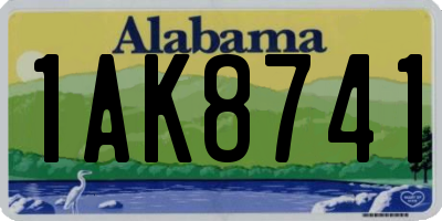 AL license plate 1AK8741