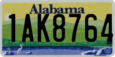AL license plate 1AK8764
