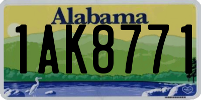 AL license plate 1AK8771