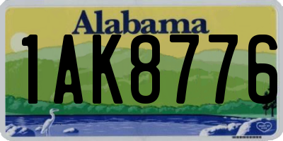 AL license plate 1AK8776