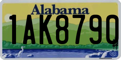 AL license plate 1AK8790