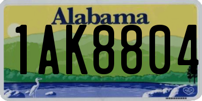 AL license plate 1AK8804