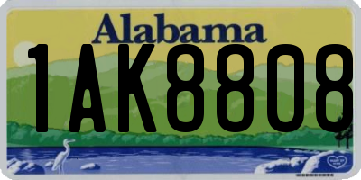 AL license plate 1AK8808