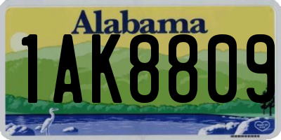 AL license plate 1AK8809