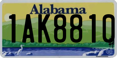 AL license plate 1AK8810