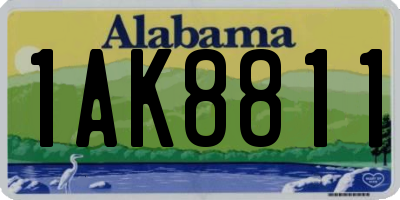 AL license plate 1AK8811