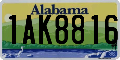 AL license plate 1AK8816