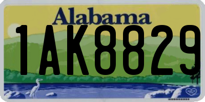 AL license plate 1AK8829