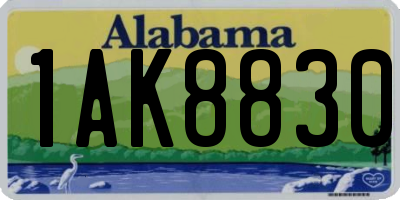 AL license plate 1AK8830