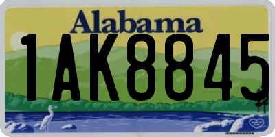 AL license plate 1AK8845