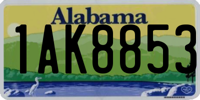 AL license plate 1AK8853