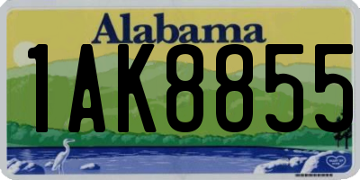 AL license plate 1AK8855