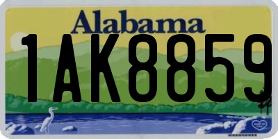 AL license plate 1AK8859