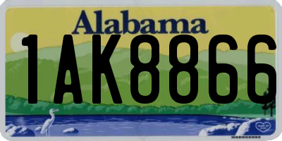 AL license plate 1AK8866