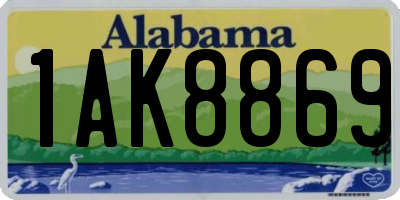 AL license plate 1AK8869