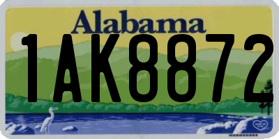 AL license plate 1AK8872