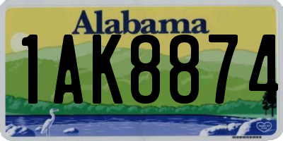 AL license plate 1AK8874