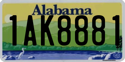 AL license plate 1AK8881
