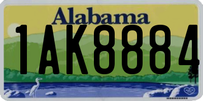 AL license plate 1AK8884