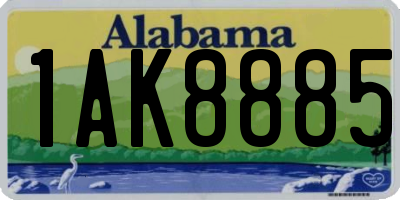 AL license plate 1AK8885