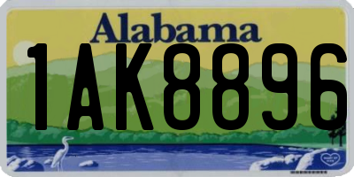 AL license plate 1AK8896