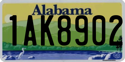 AL license plate 1AK8902