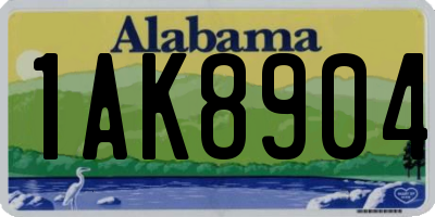 AL license plate 1AK8904
