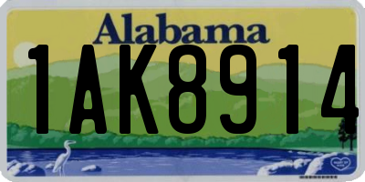 AL license plate 1AK8914