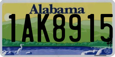 AL license plate 1AK8915