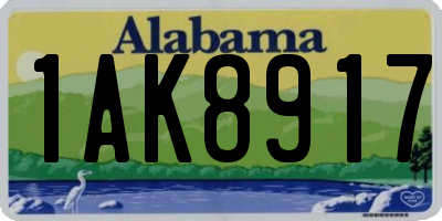AL license plate 1AK8917