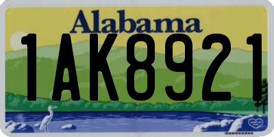 AL license plate 1AK8921