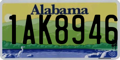 AL license plate 1AK8946