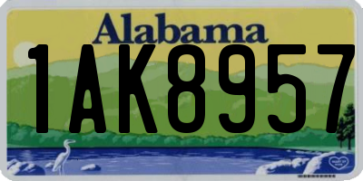 AL license plate 1AK8957