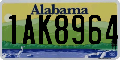 AL license plate 1AK8964