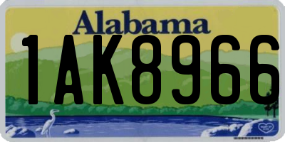 AL license plate 1AK8966