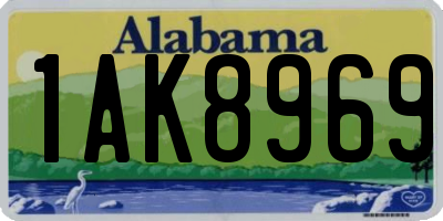 AL license plate 1AK8969