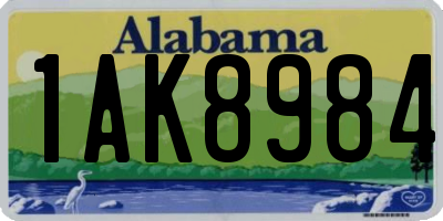 AL license plate 1AK8984