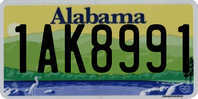 AL license plate 1AK8991
