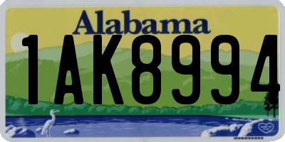 AL license plate 1AK8994