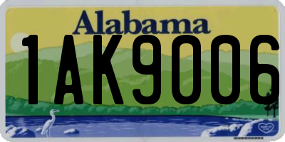 AL license plate 1AK9006