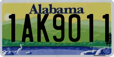 AL license plate 1AK9011