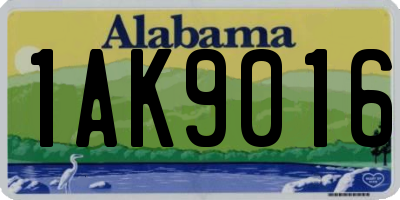 AL license plate 1AK9016