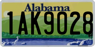 AL license plate 1AK9028