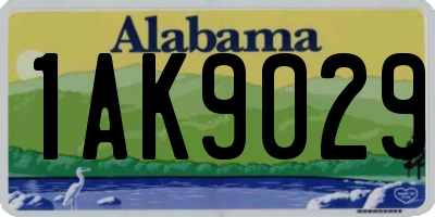 AL license plate 1AK9029